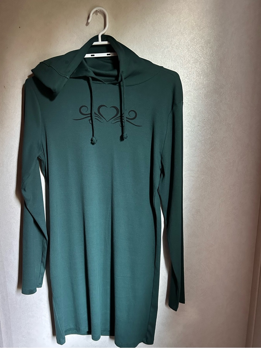 NOBO Dark Teal hoodie dress